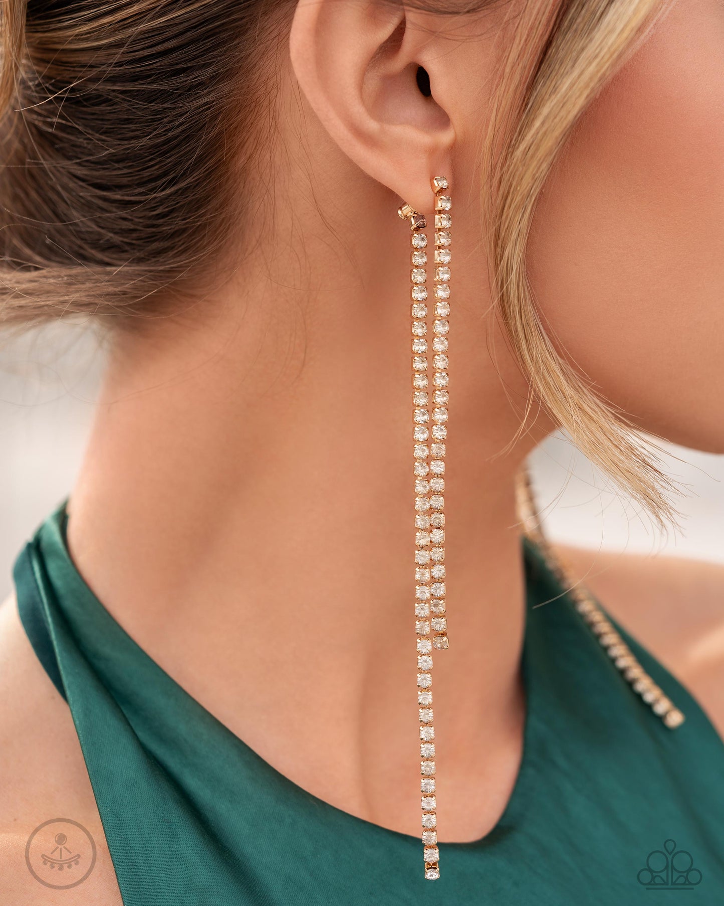 Elevated Elegance - Gold Double-sided Post Earrings - Convention Exclusive 2024 - Paparazzi Accessories