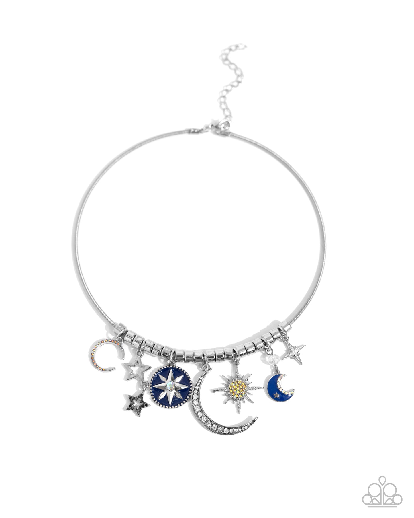 Celestial Ceremony - Multi Moon & Stars Necklace - Paparazzi Accessories