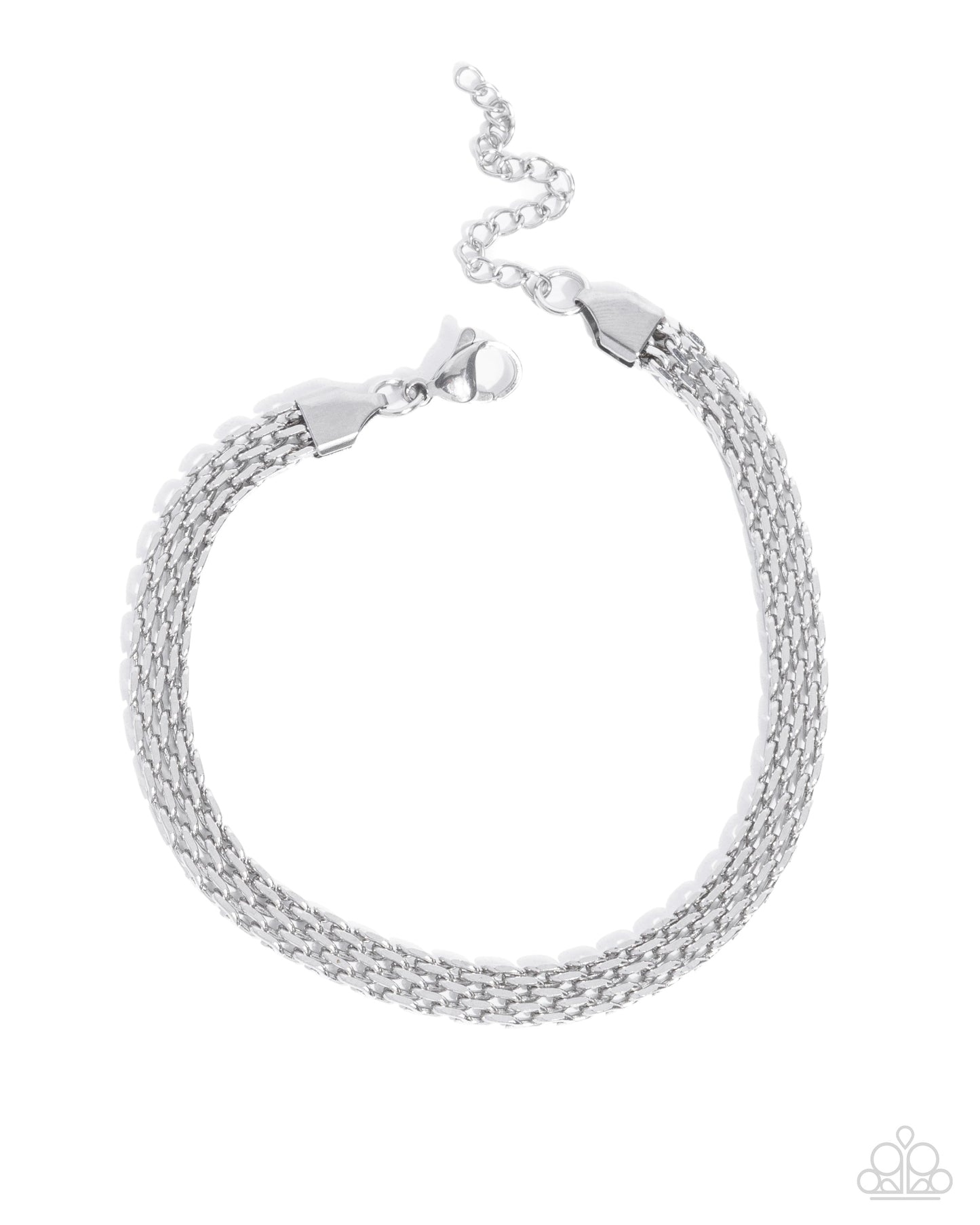 Chained Constitution - Silver Stainless Steel Urban Bracelet - Paparazzi Accessories
