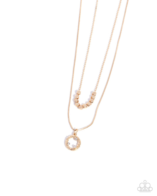 Defaced Darling - Gold Dainty Chain Necklace - Paparazzi Accessories