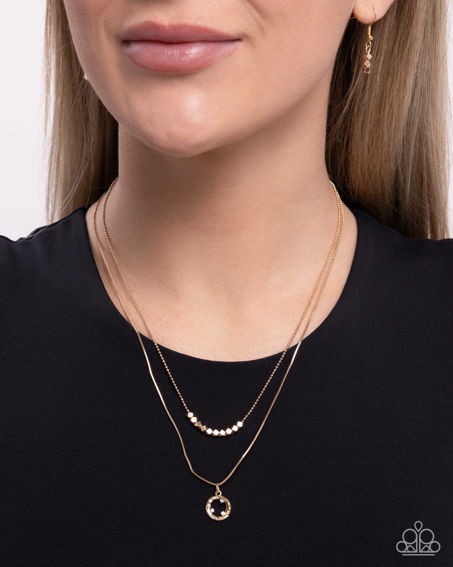 Defaced Darling - Gold Dainty Chain Necklace - Paparazzi Accessories