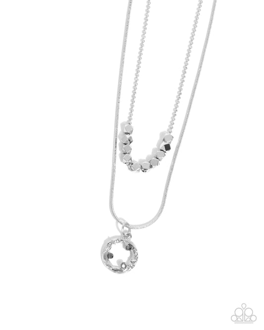 Defaced Darling - Silver Necklace - Paparazzi Accessories