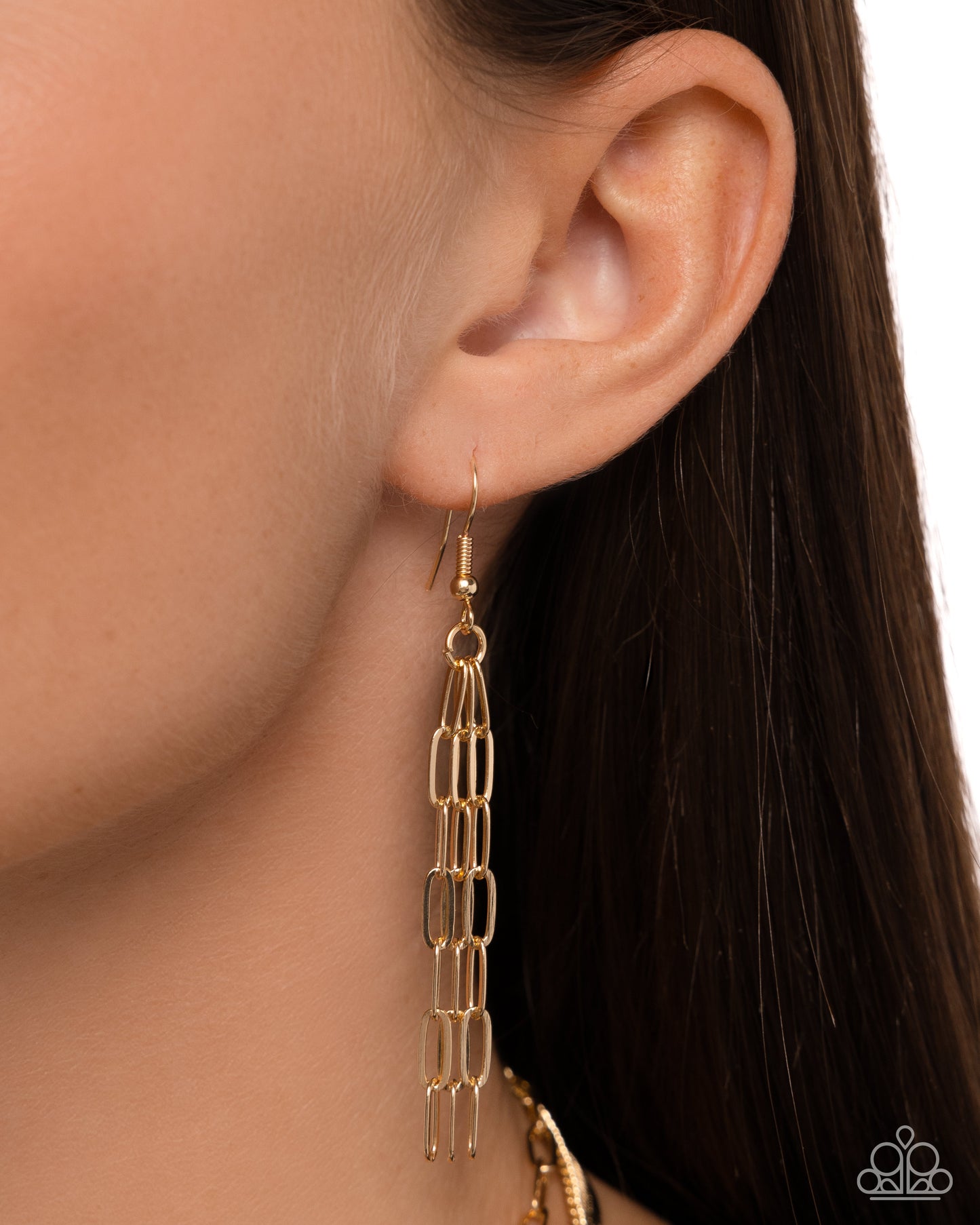 Mismatched Magic - Orange Beaded Herringbone Chain Necklace - Paparazzi Accessories