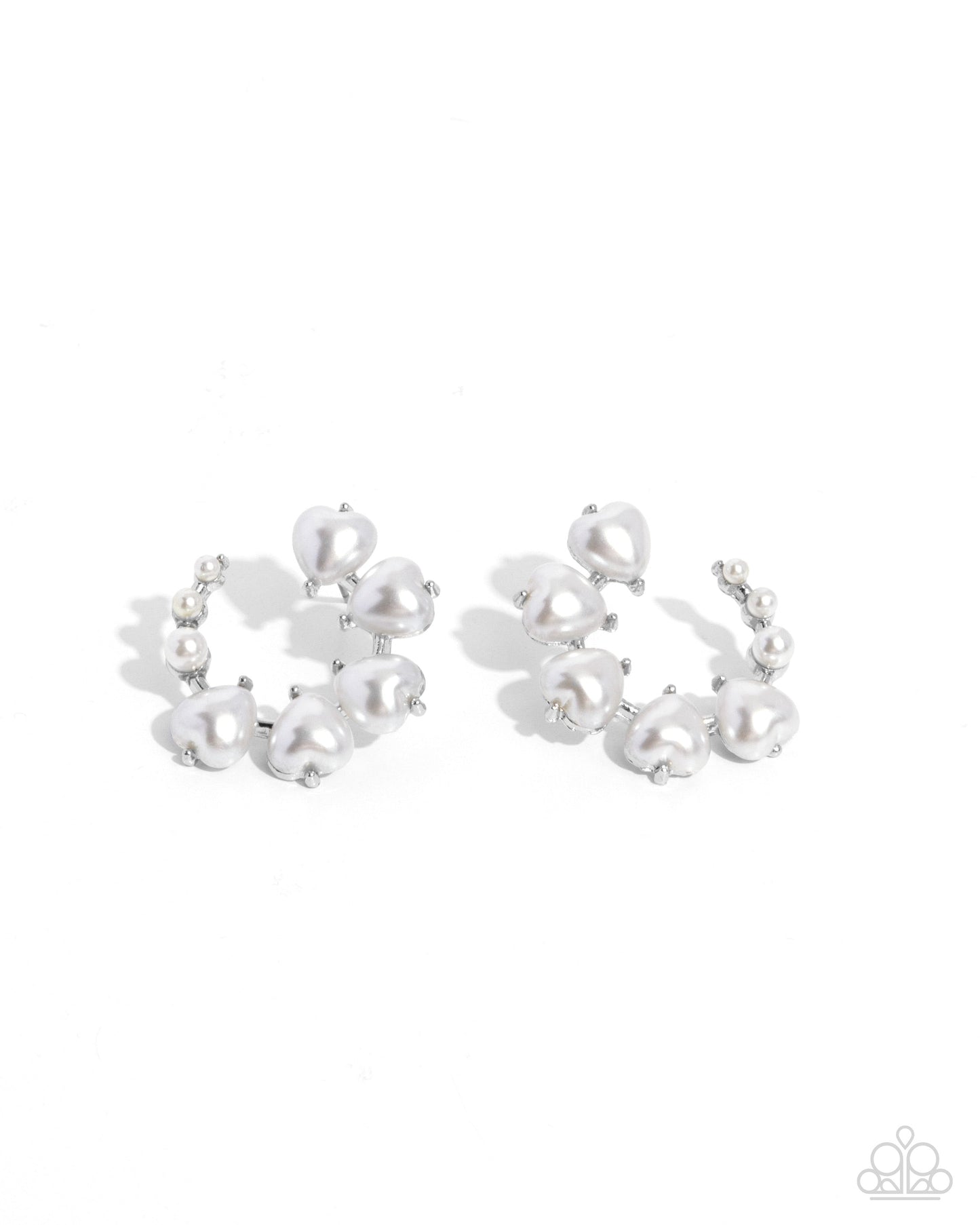 Castle Courting - White Pearl Gold Post Earrings - Paparazzi Accessories