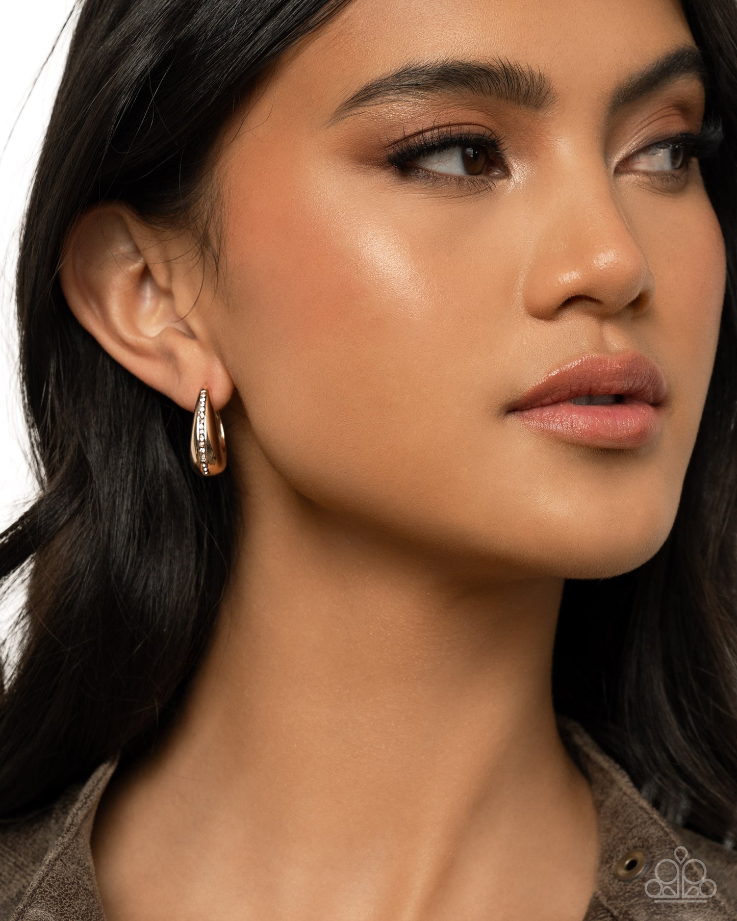 Executive Mansion - Gold Hoop Earrings - Paparazzi Accessories