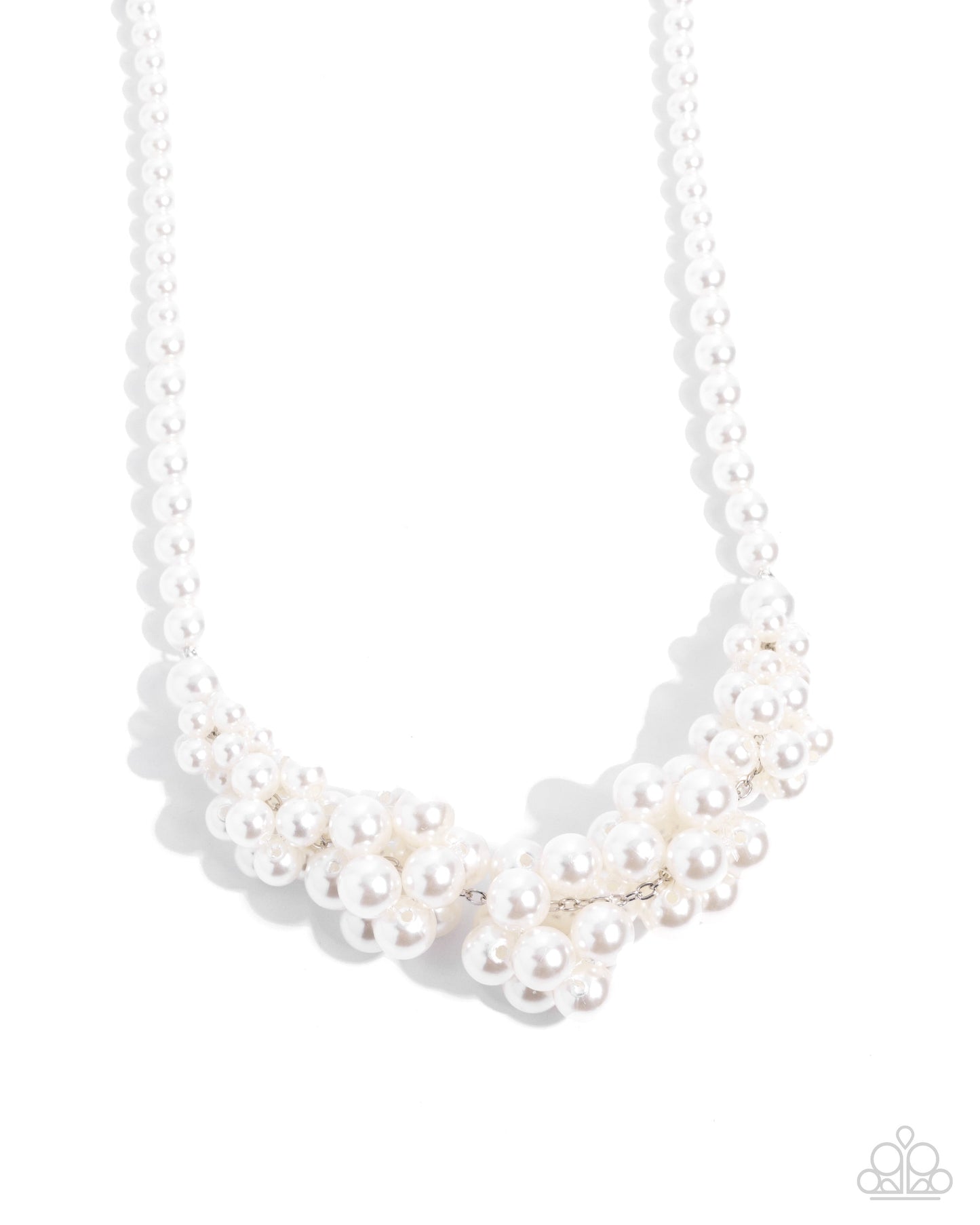 Austen Adornment - White Pearl Necklace - Paparazzi Accessories