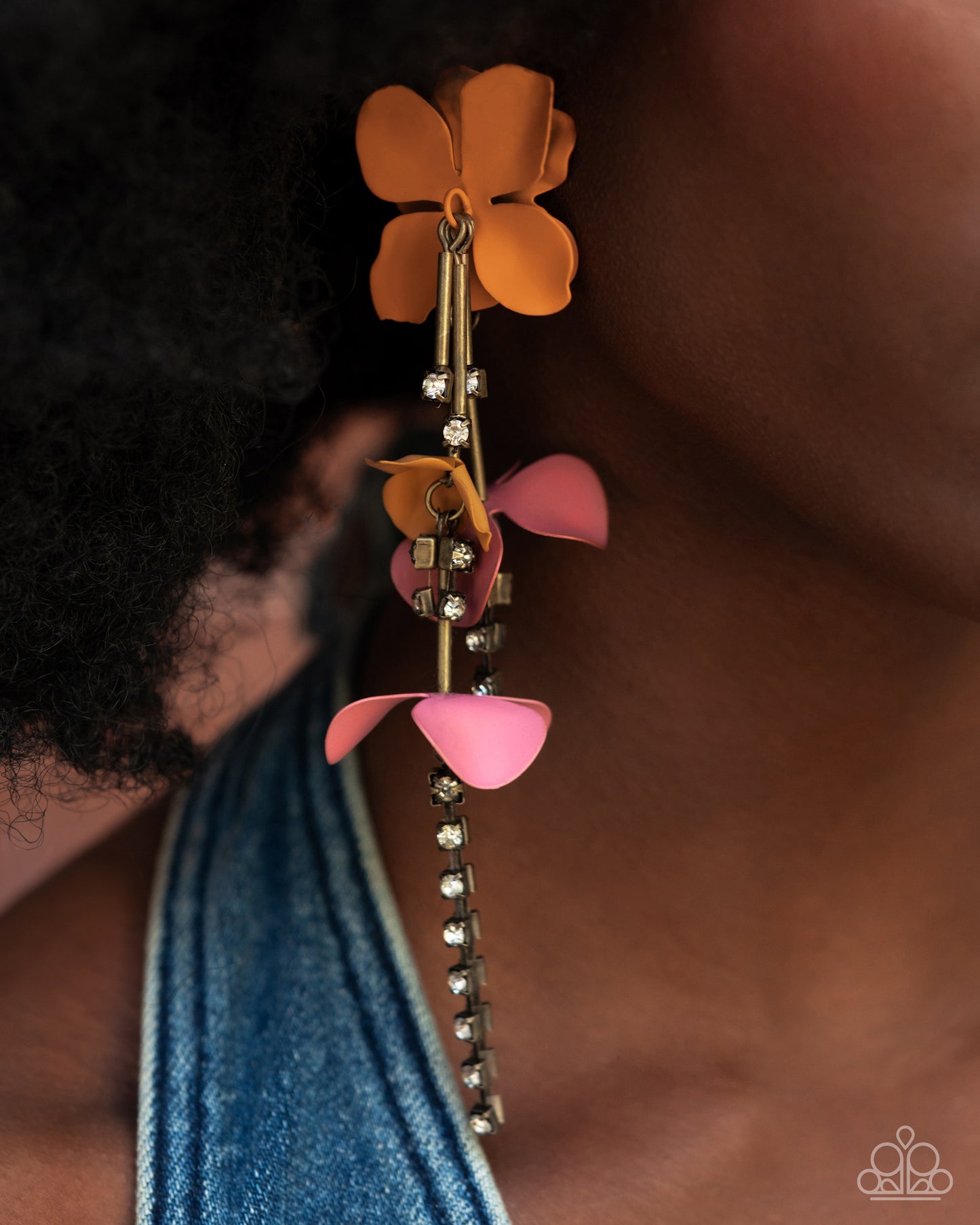 Capitol Chic - Multi Flower Brass Post Earrings - Convention Exclusive 2024 - Paparazzi Accessories