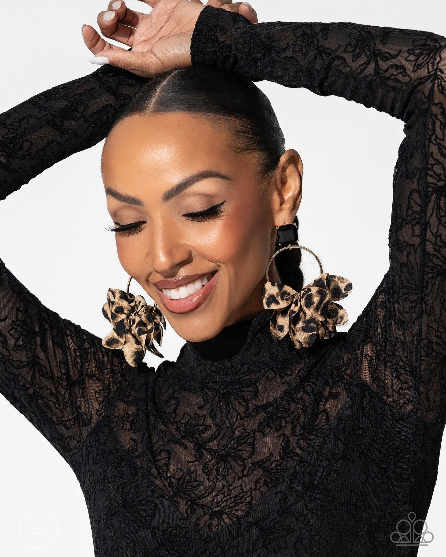 Charming Cheetah - Gold Post Earrings - Life of the Party Exclusive - Paparazzi Accessories