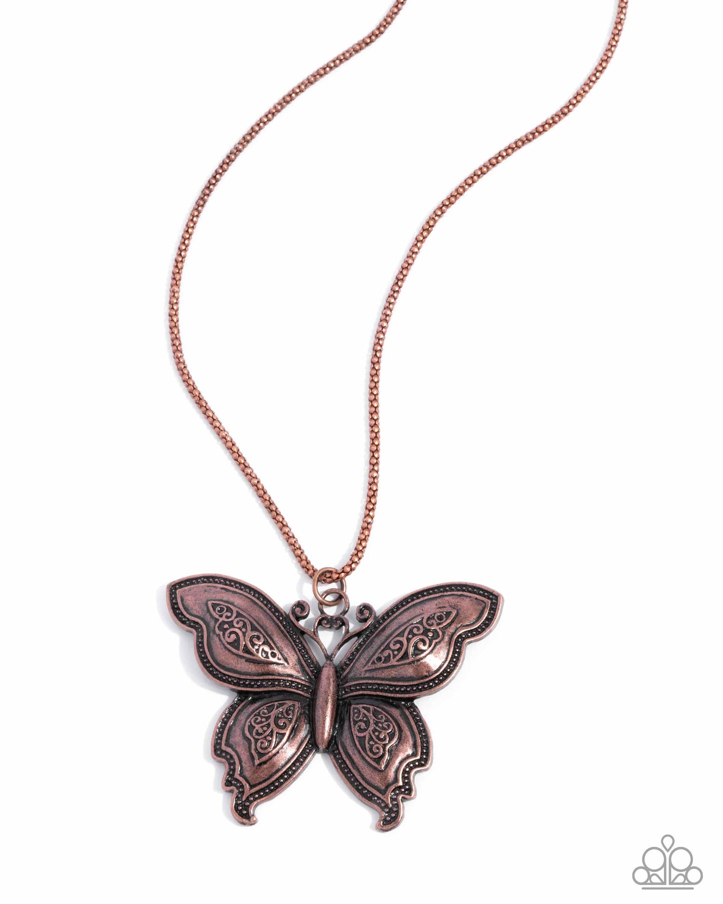 Aerial Attraction - Copper Butterfly Necklace - Paparazzi Accessories
