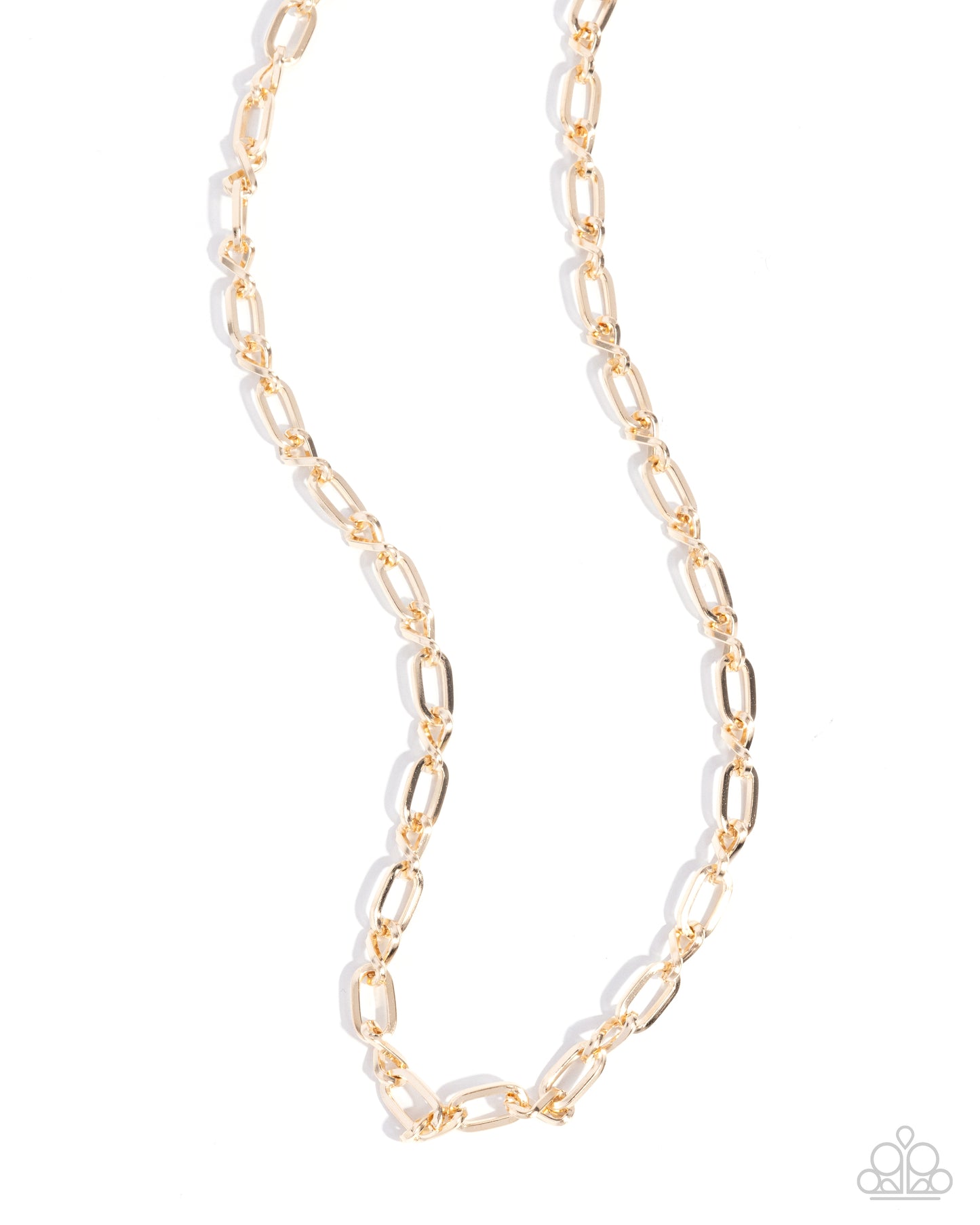 Mr. Steal Your Girl - Gold Infinity Oval Link Chain Urban Necklace - Paparazzi Accessories