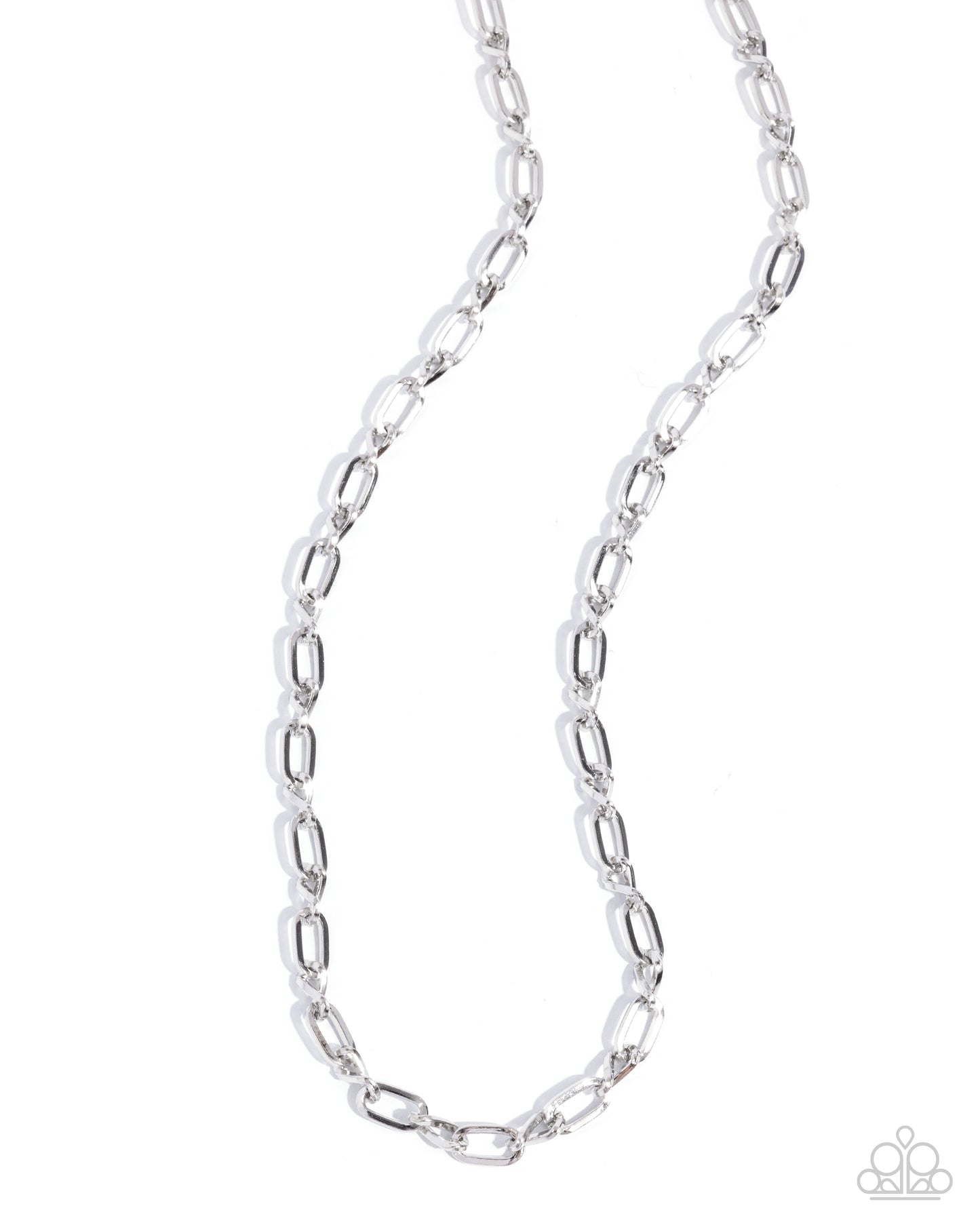 Mr. Steal Your Girl - Silver Infinity Oval Link Chain Urban Necklace - Paparazzi Accessories