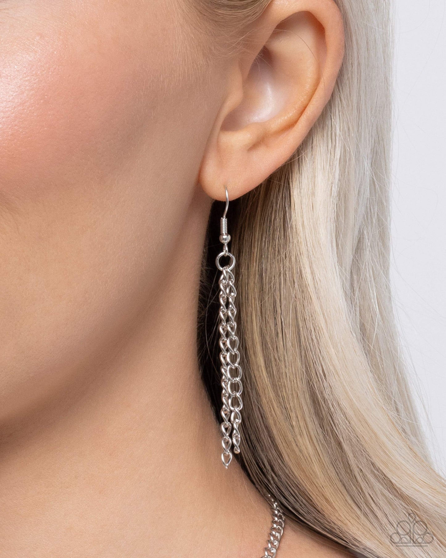 Enigmatic Ease - Blue, Tiger's Eye, Peach Stones Silver Necklace - Paparazzi Accessories