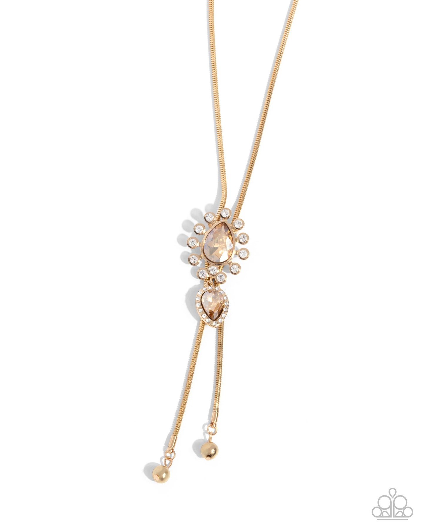 London Layers - Gold Bolo Necklace - Paparazzi Accessories