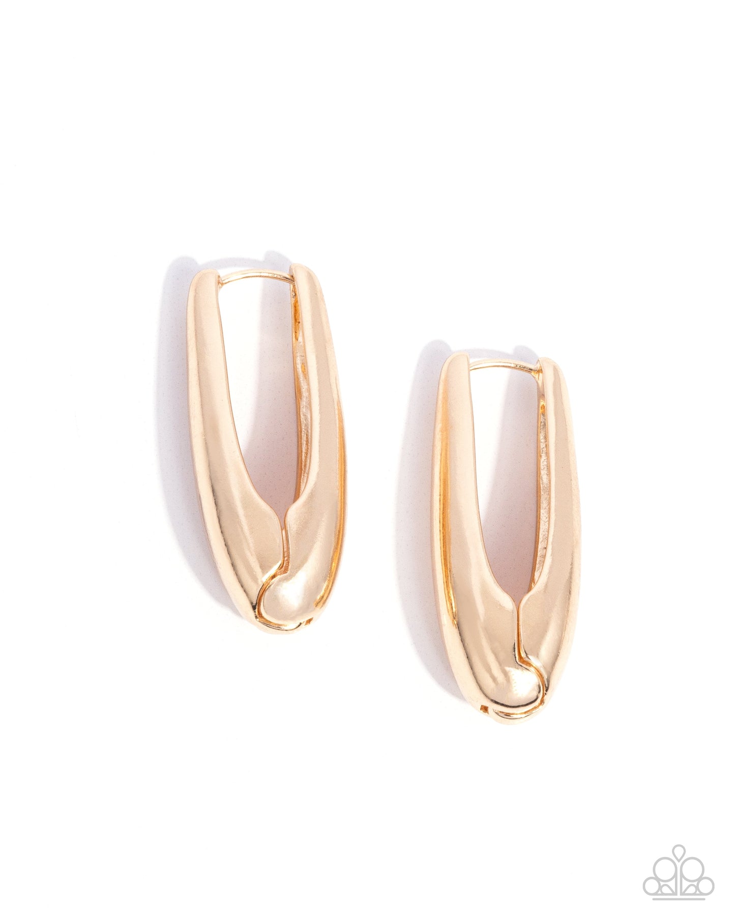 Eloquent Estate - Gold Hinge Hoop Earrings - Paparazzi Accessories