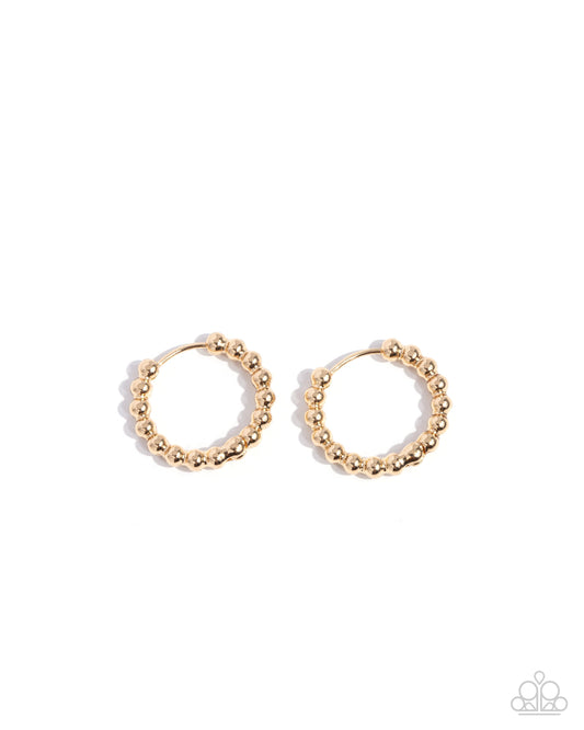 Darling Dance - Gold Hinge Hoop Earrings - Paparazzi Accessories
