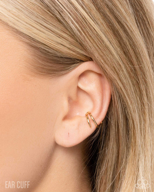 Elven Empowerment - Gold Ear Cuff - Paparazzi Accessories