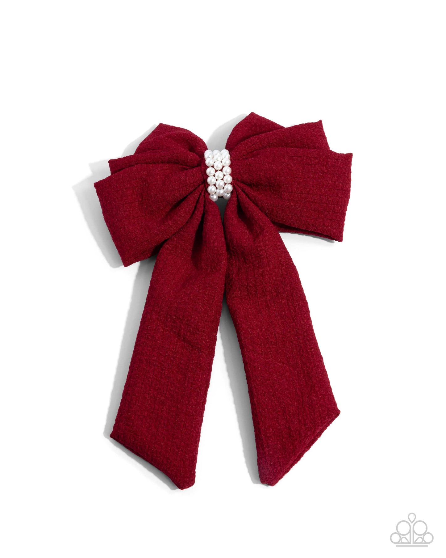 Love of Mine - Red Chiffon & Pearl Hair Bow - Paparazzi Accessories