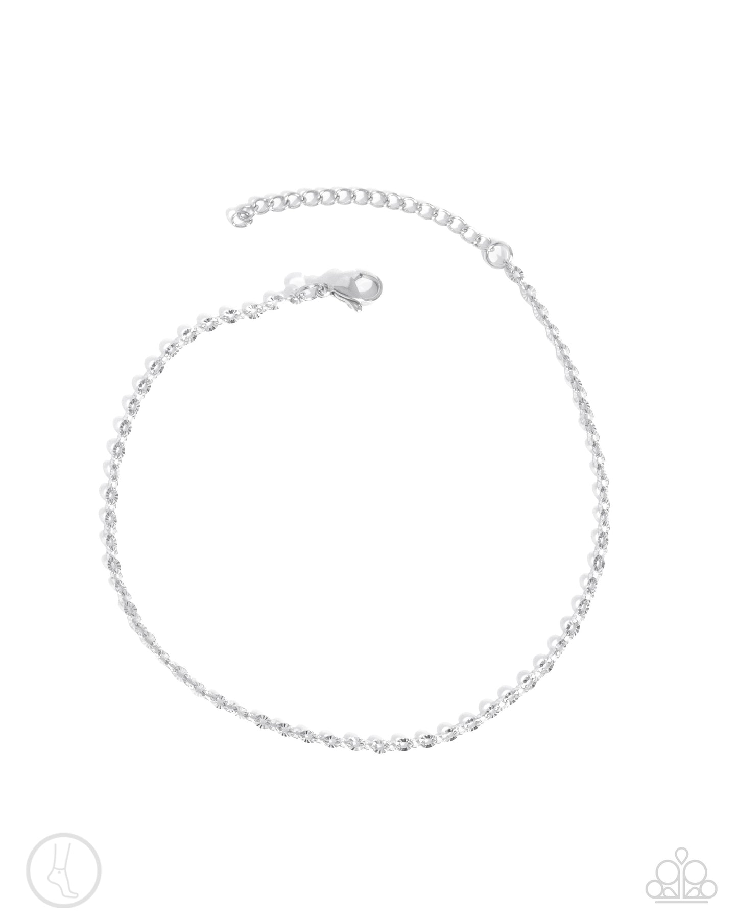 Pampered Pondering - Silver Stainless Steel Clasp Anklet - Paparazzi Accessories