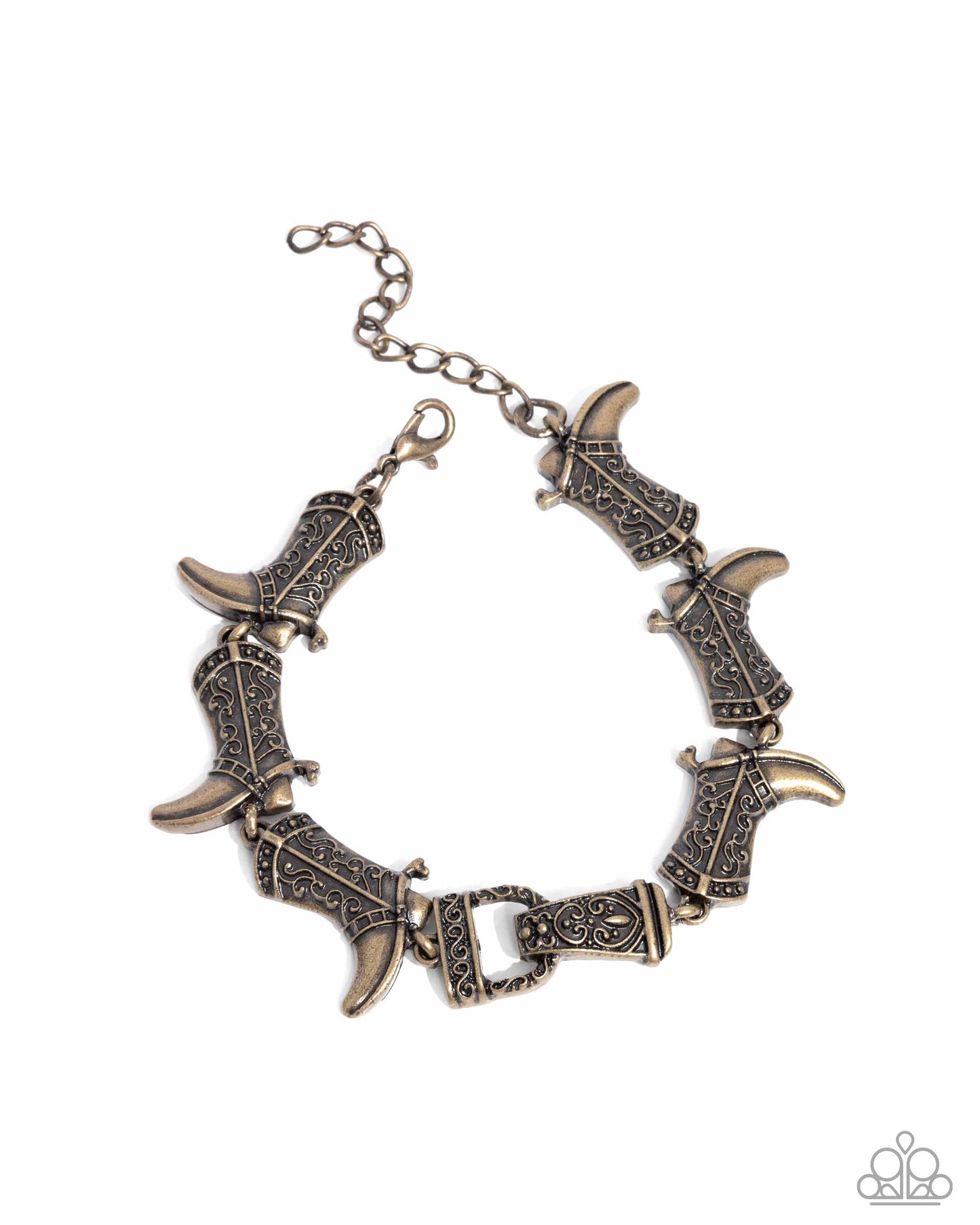 Candid Cowboy - Brass Clasp Bracelet - Paparazzi Accessories