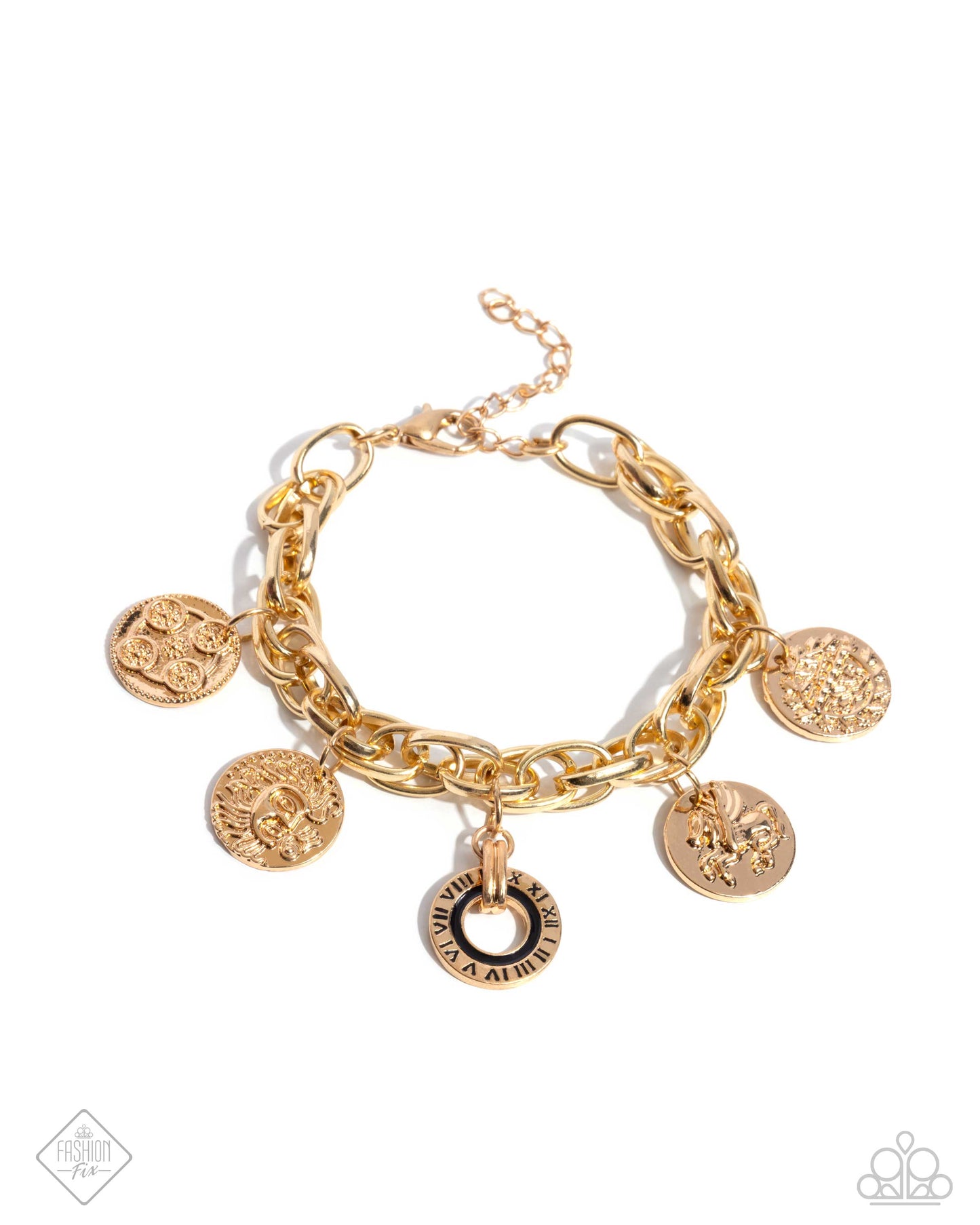 Delightful Declaration - Gold Charm Bracelet - Paparazzi Accessories