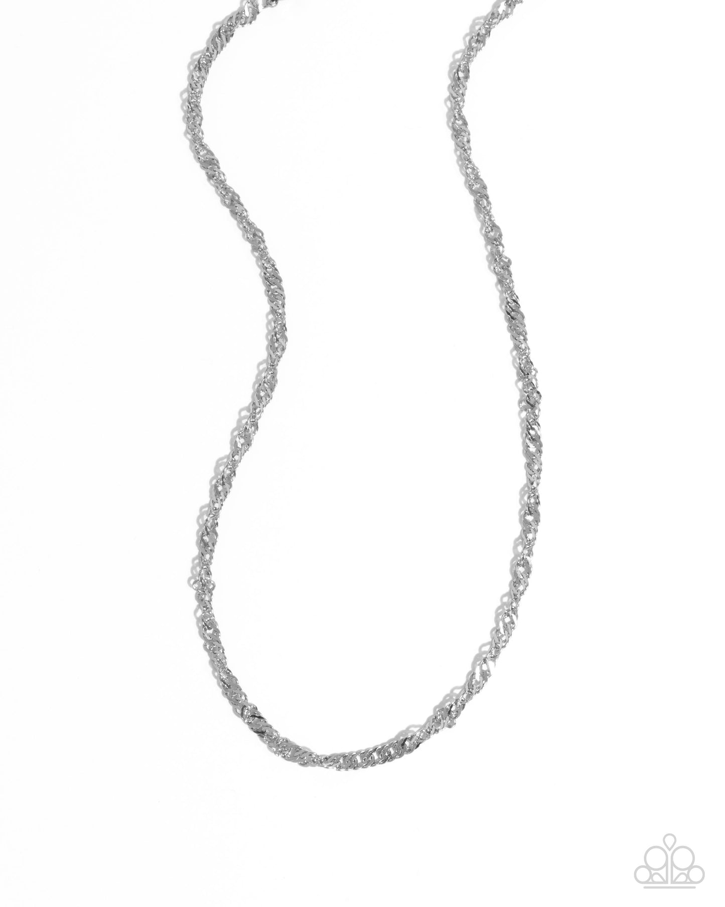 Chain Confrontation - Stainless Steel Silver Chain Urban Necklace - Paparazzi Accessories