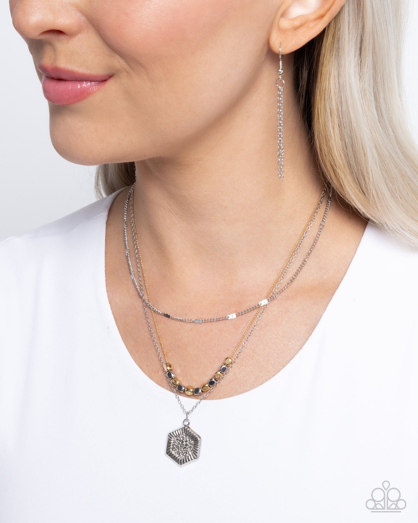 Clandestine Chains - Multi Chains Necklace - Paparazzi Accessories