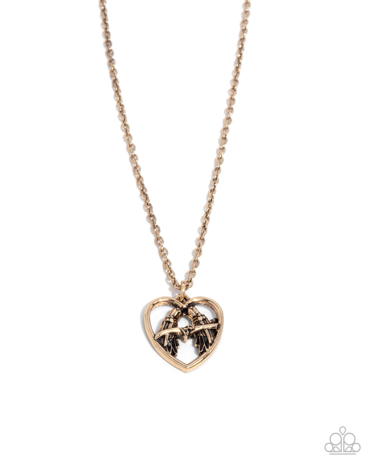 Brilliant Birds - Gold Necklace - Paparazzi Accessories