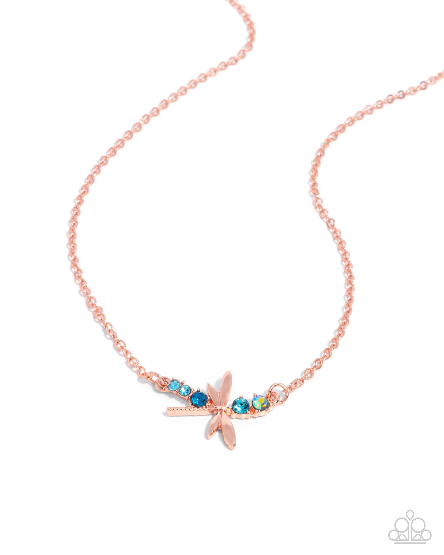 Dragonfly Deed - Copper Dragonfly Necklace - Paparazzi Accessories