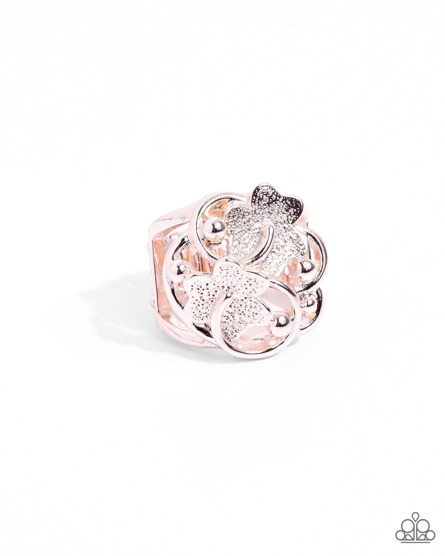 Distinctive Detailing - Rose Gold Ring - Paparazzi Accessories