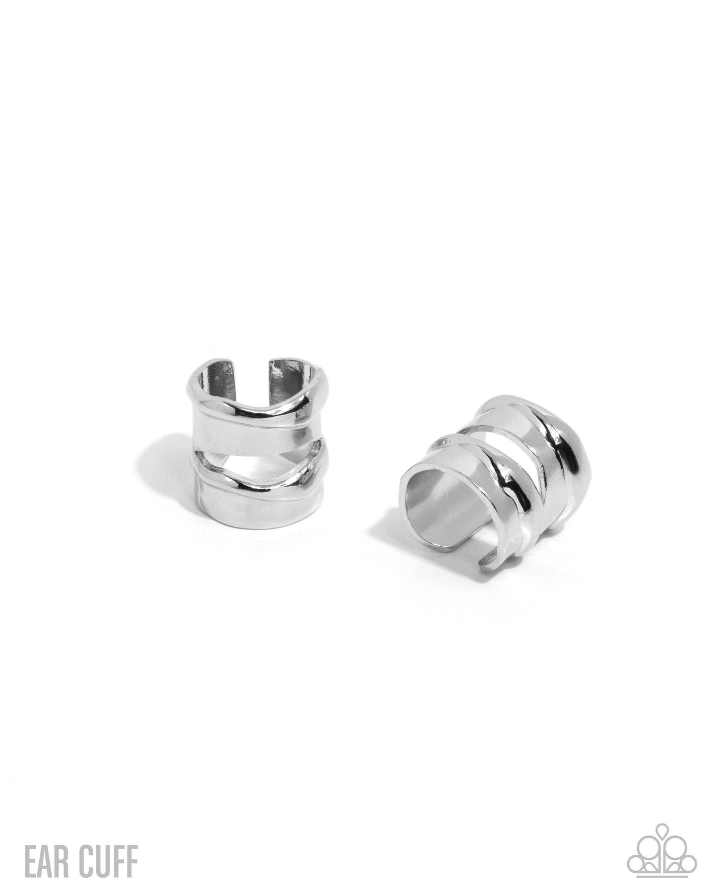 Competitive Advantage - Silver Ear Cuff Earrings - Paparazzi Accessories