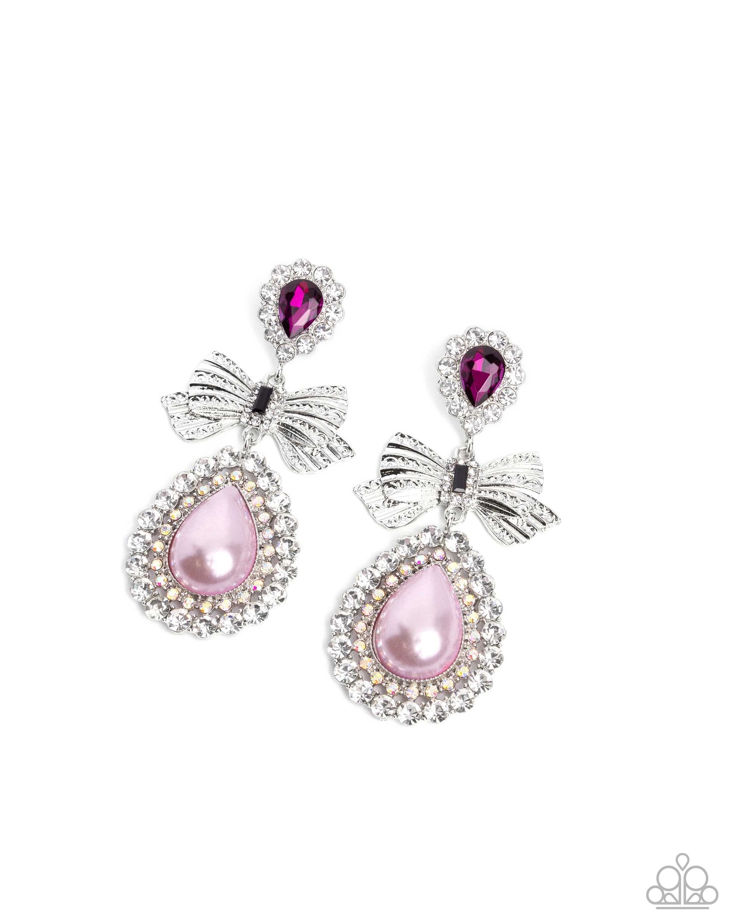 Alluring Aesthetic - Multi Rhinestone & Pearl Post Earrings - February 2025 Life of the Party Exclusive - Paparazzi Accessories