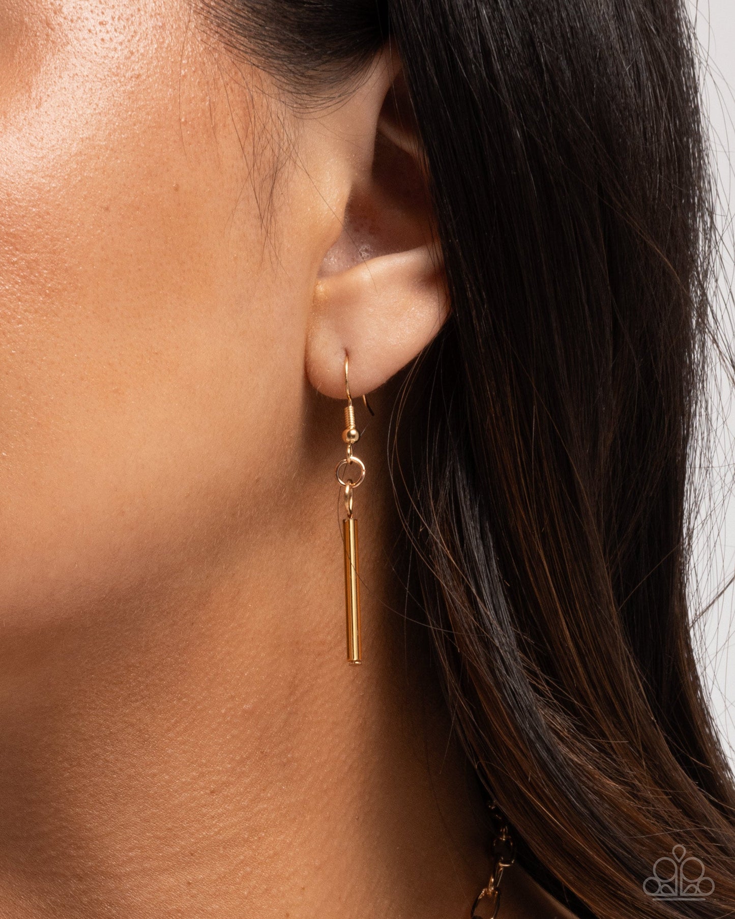 LEI of the Land - Orange Acrylic Flowers Gold Necklace - Paparazzi Accessories