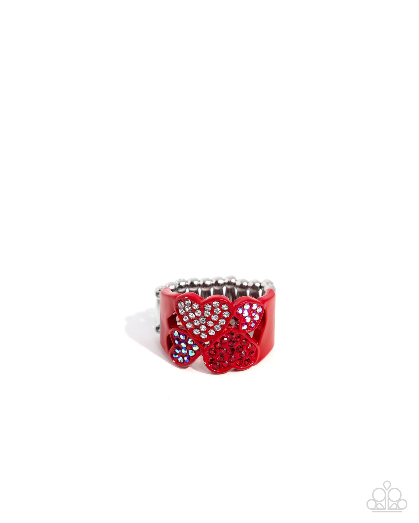 Honorable Hearts - Red Dipped Metal Ring - Paparazzi Accessories