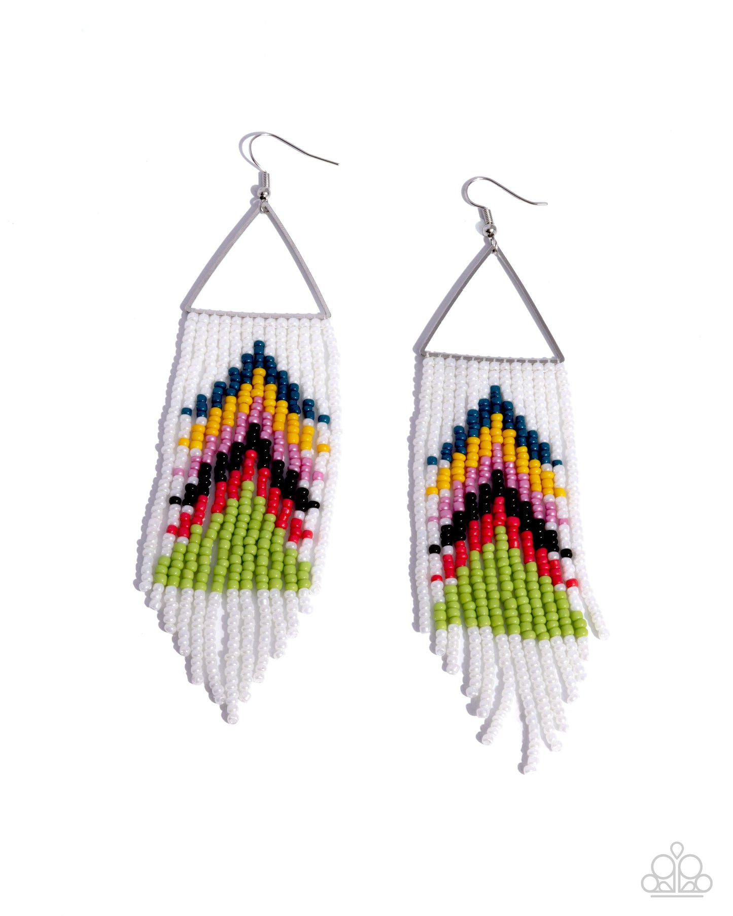 Pointed Promotion - Multi Seed Bead Fish Hook Back Earrings - Paparazzi Accessories