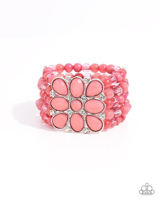 Everything is New - Pink Stretchy Bracelet - Paparazzi Accessories