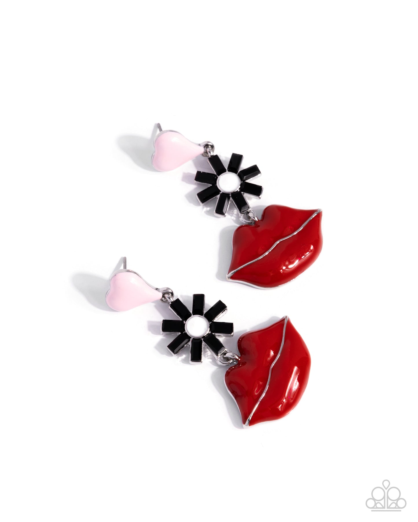 Let Me Kiss You - Multi Enamel Lips Post Earrings - Paparazzi Accessories