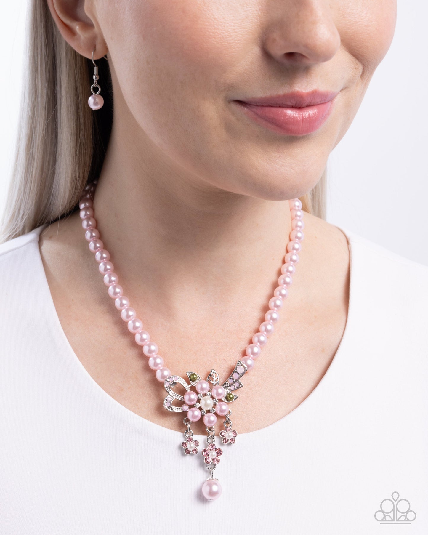 All Over TON - Pink Pearl Necklace - Paparazzi Accessories