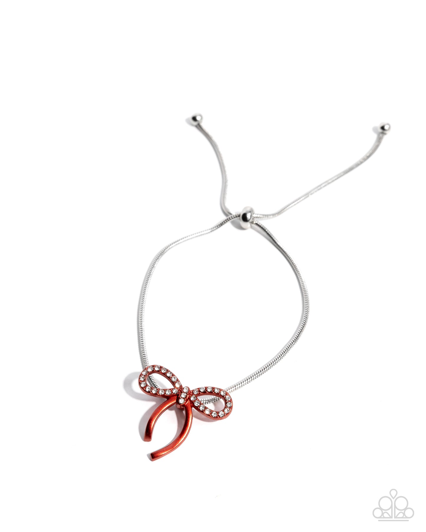 Complete Look - Red Dipped Metal Bow Necklace & Bracelet - Paparazzi Accessories