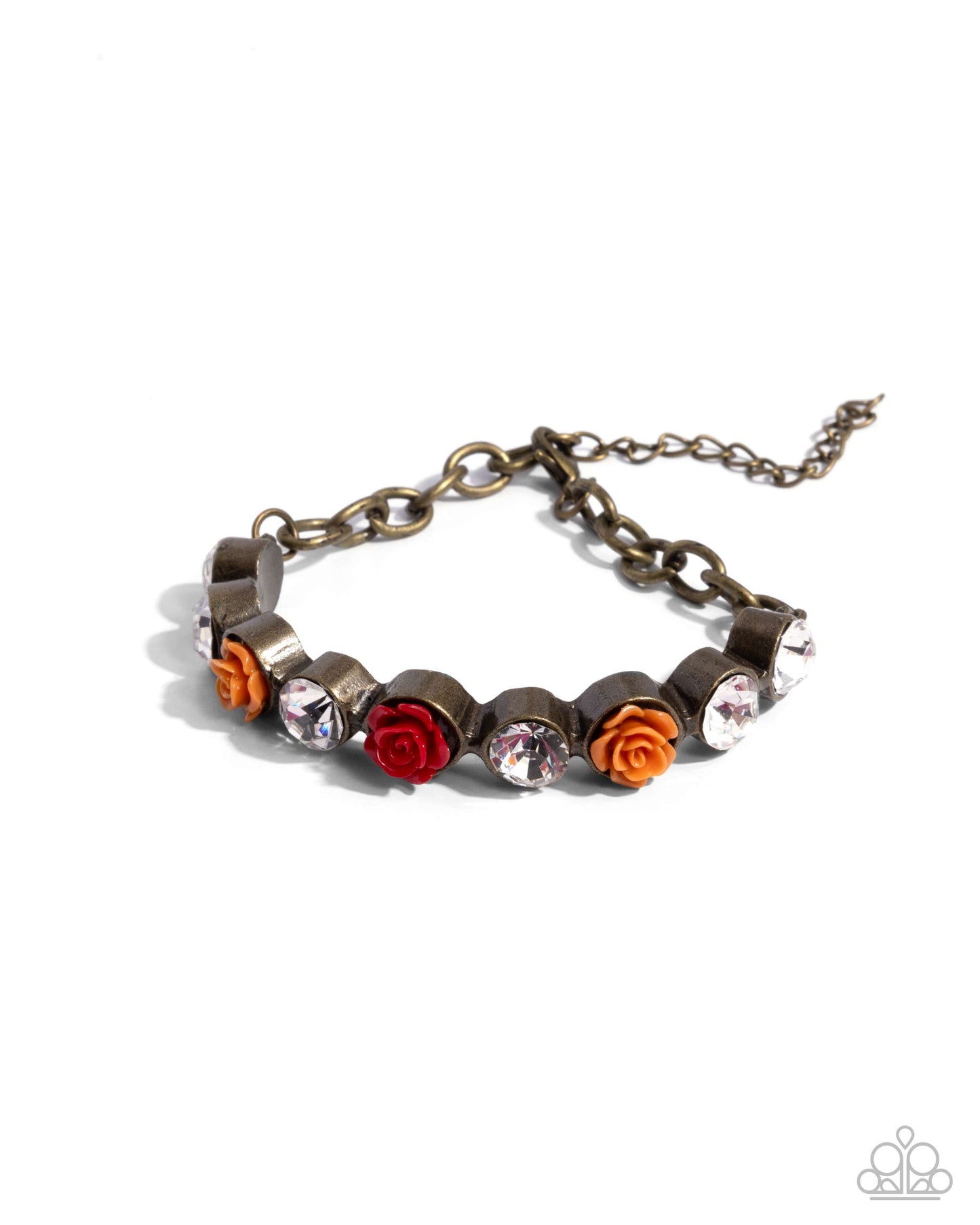 Complete Look - Acrylic Roses Brass Bracelet - Earrings - Paparazzi Accessories