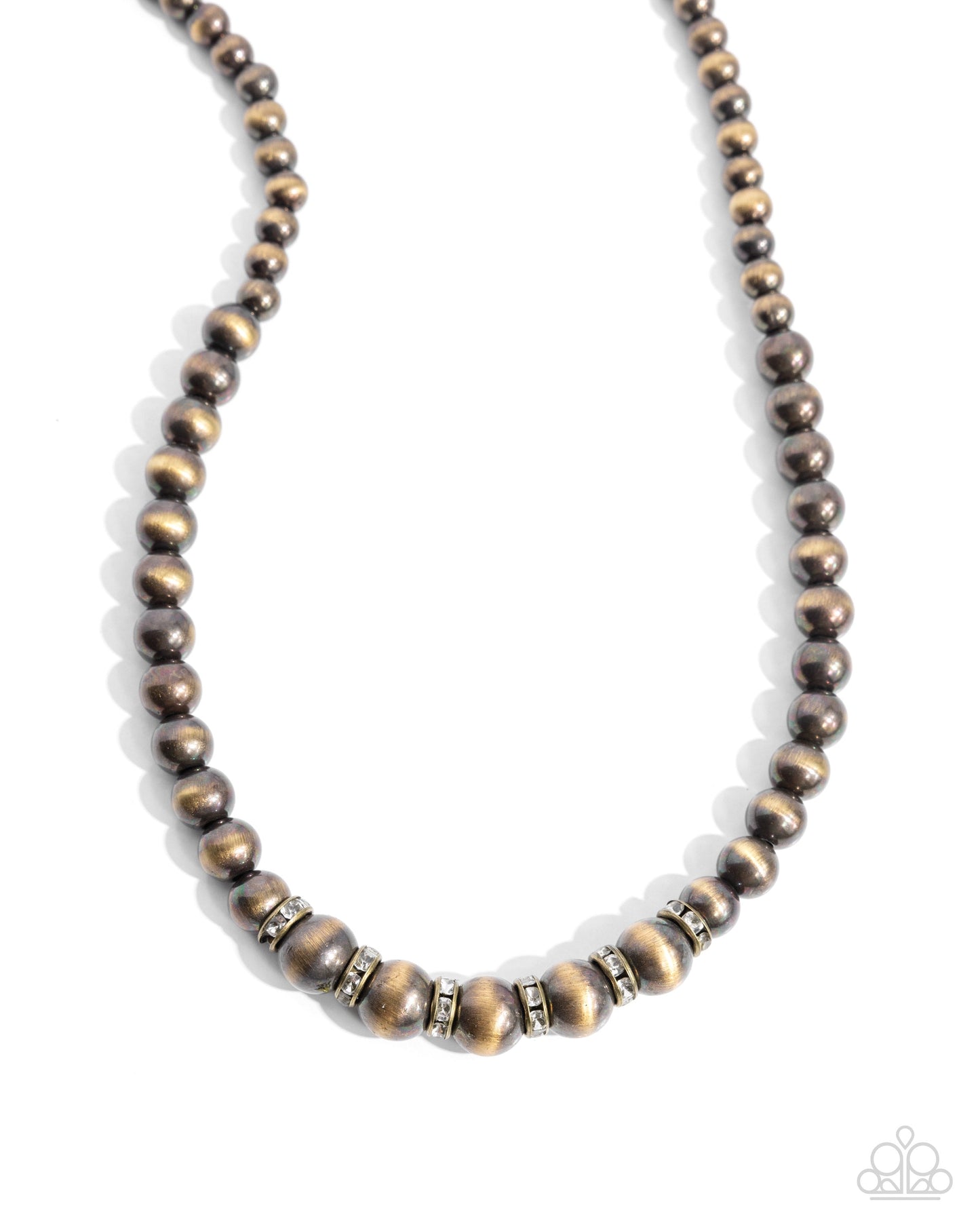 Complete Look - Brass - "Harmonious Hearth" Navajo Pearl Necklace & "Harmonious Hallmark" Bracelet - Paparazzi Accessories