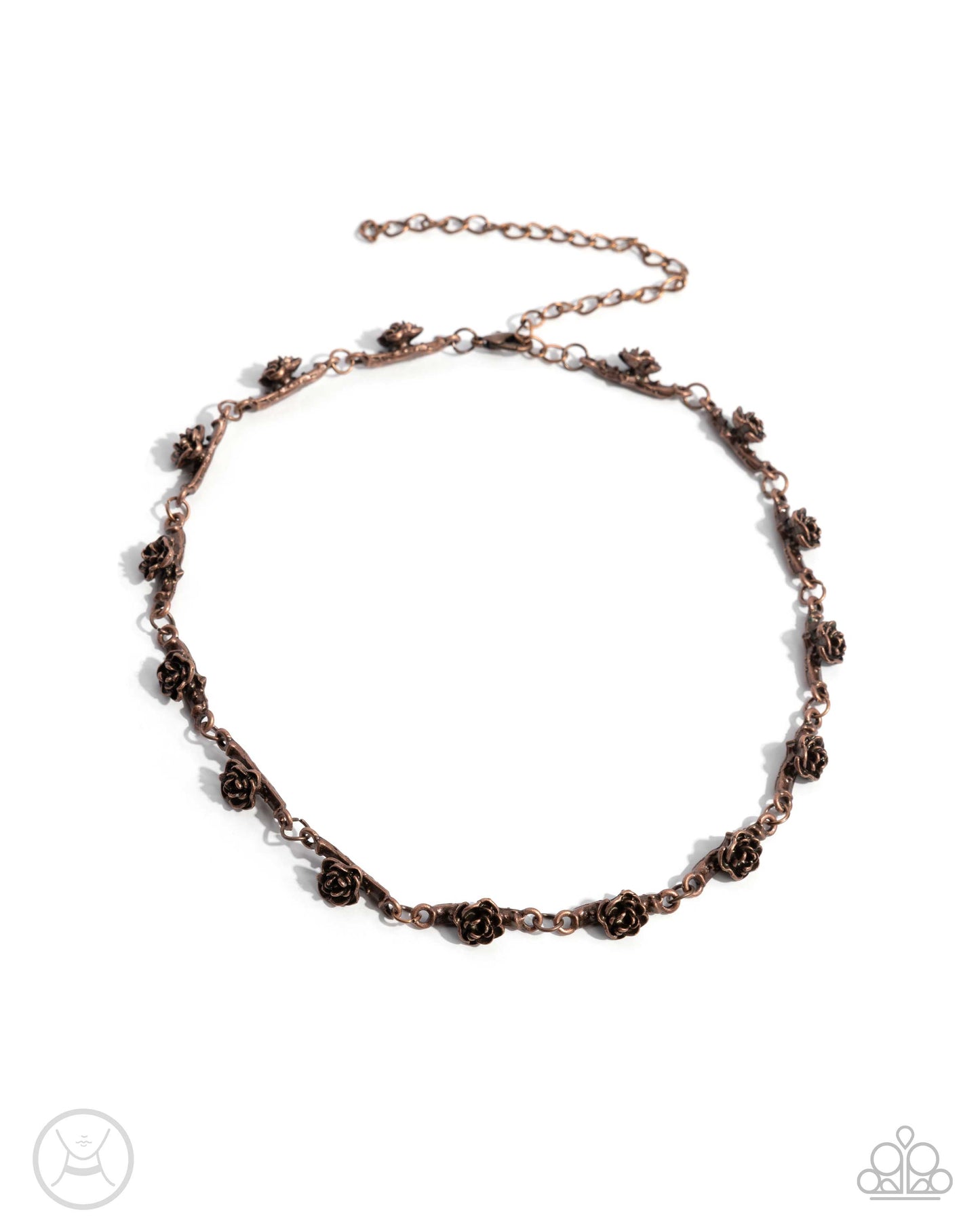 Complete Look - Copper Rose Necklace & Clasp Bracelet - Paparazzi Accessories
