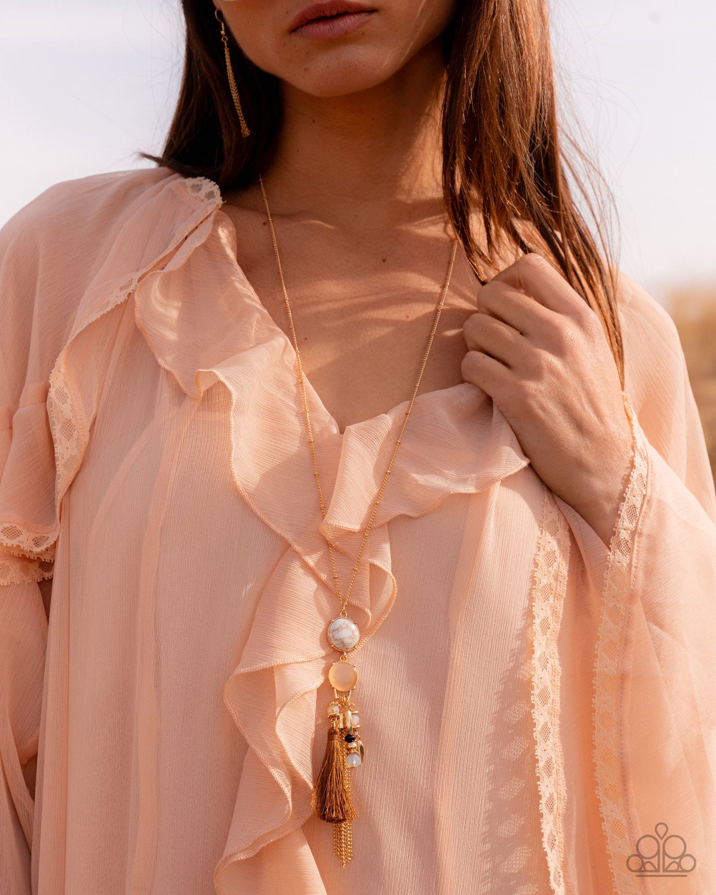 Pampered Panache - Gold Tassel Necklace - Paparazzi Accessories