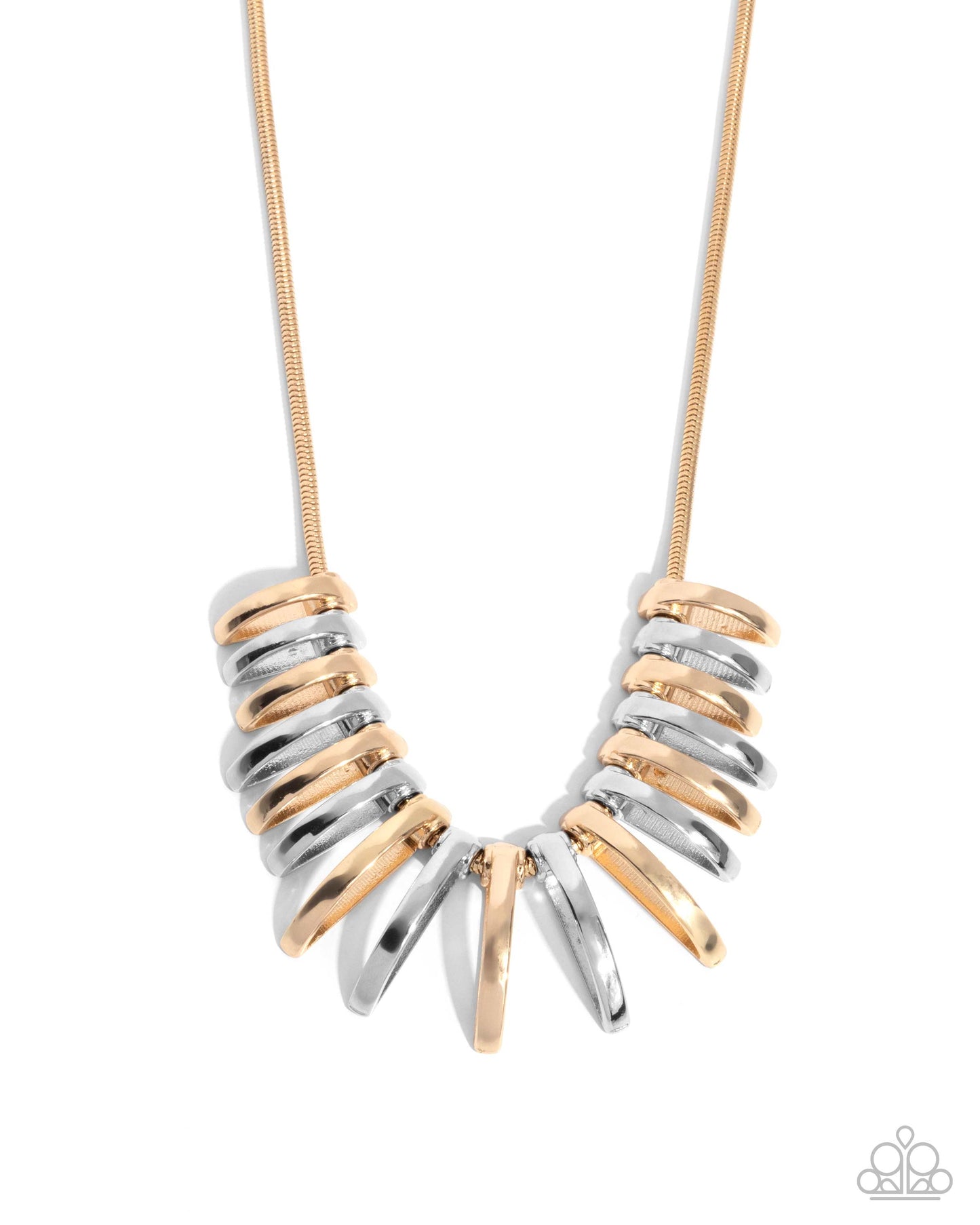 Chasing Chic - Multi Silver & Gold Necklace - Paparazzi Accessories