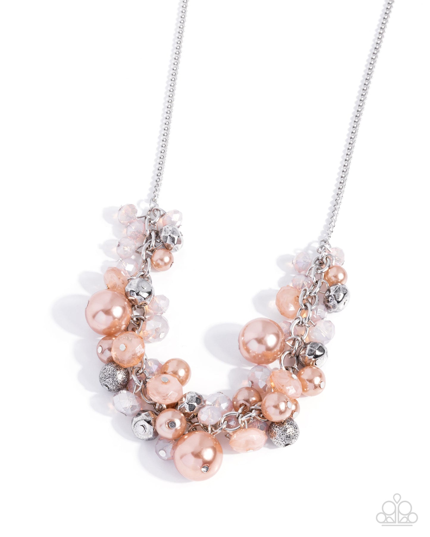 Days in the Sun - Brown Pearls Silver Necklace - Paparazzi Accessories