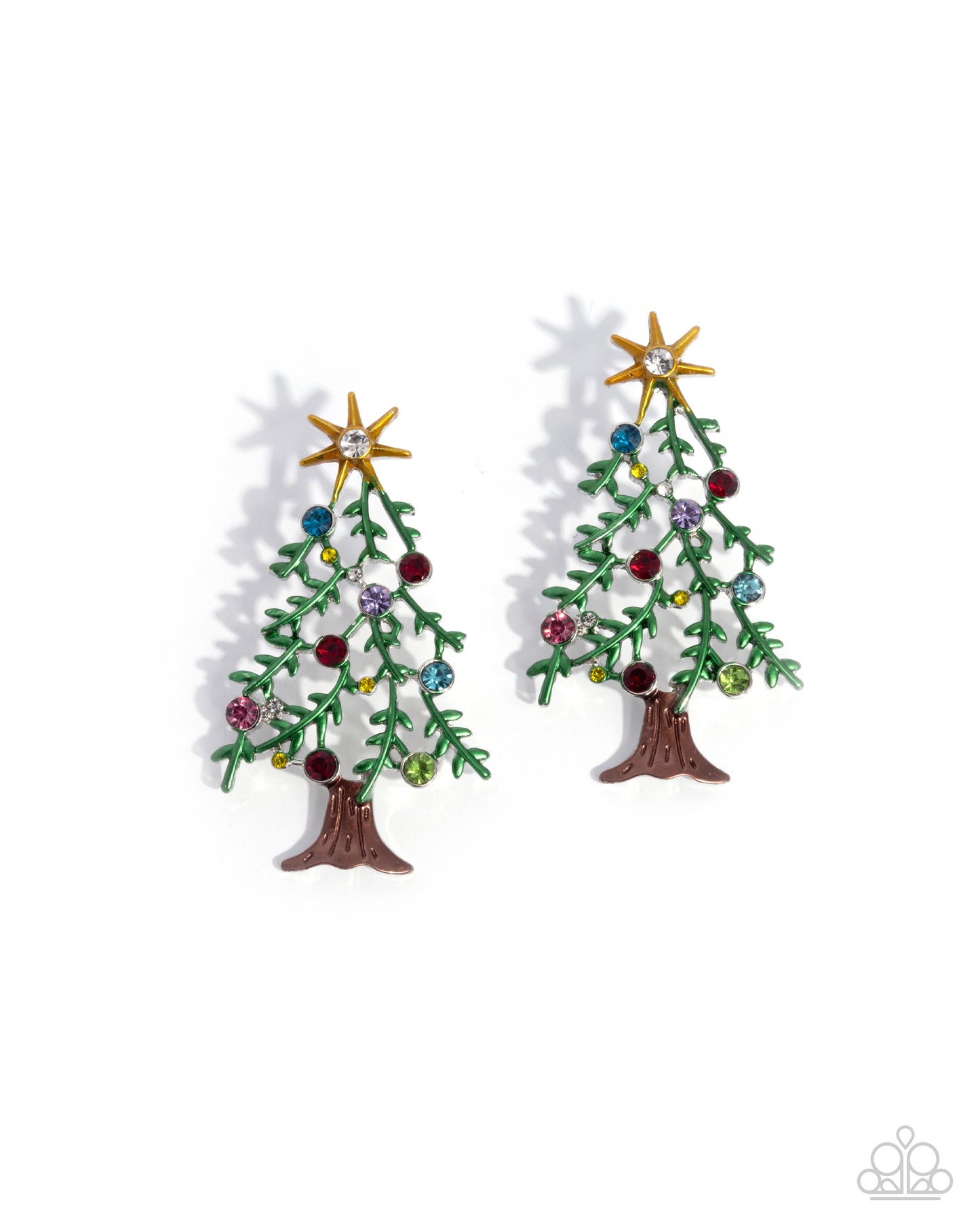 Christmas Credentials - Multi Christmas Tree Post Earrings + One Mystery Piece - Paparazzi Accessories