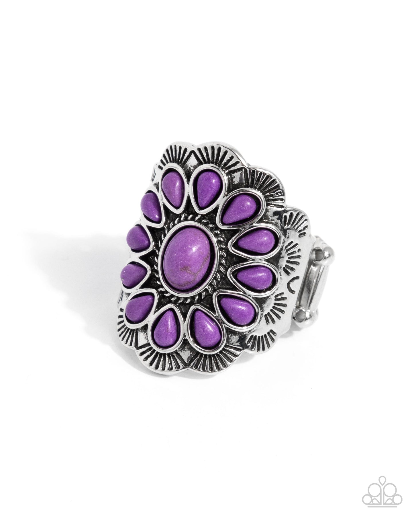 Authentic Allegiance - Purple Crackle Stone Ring - Paparazzi Accessories