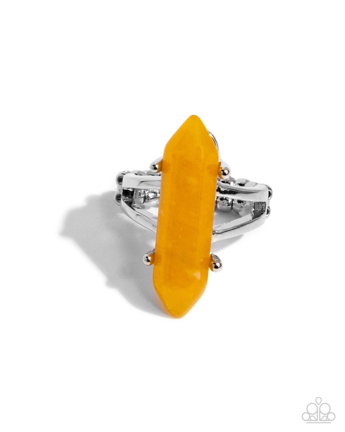 Quartz Quest - Yellow Stone Silver Ring - Paparazzi Accessories