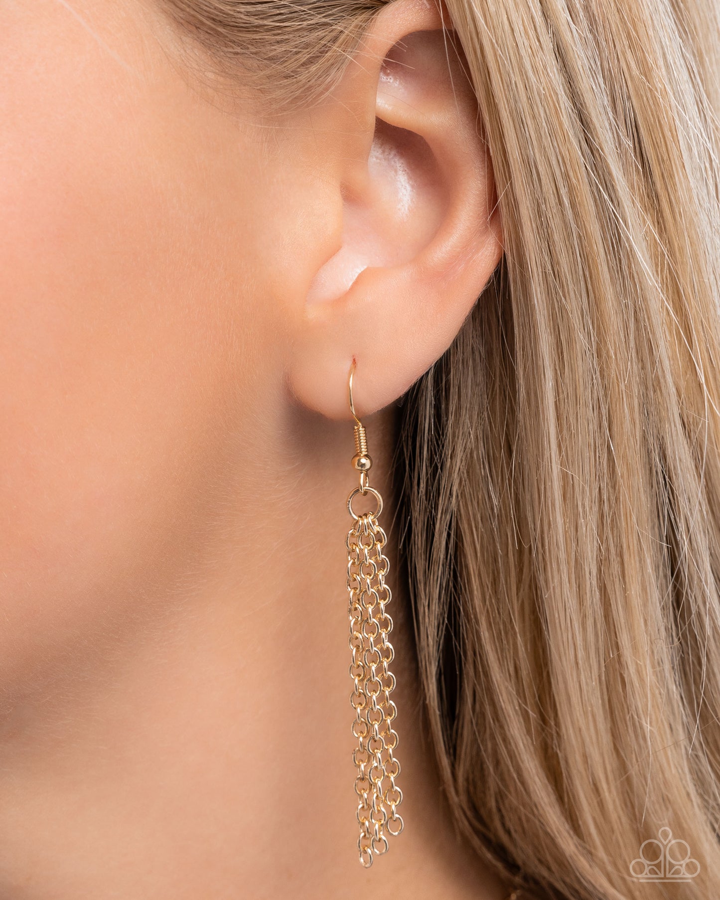 Lunar Month - Gold Necklace, Copper Crescent Moon & Iridescent Bead Necklace - Paparazzi Accessories