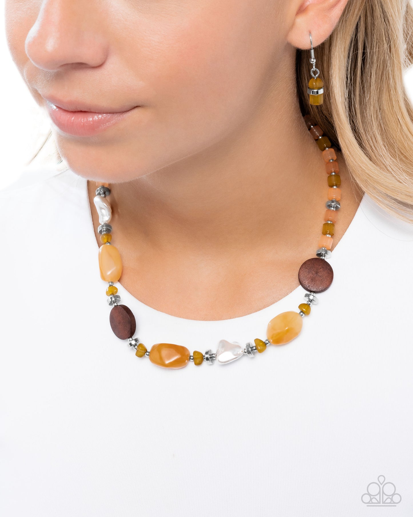 Colorful Century - Orange Beaded Necklace - Paparazzi Accessories