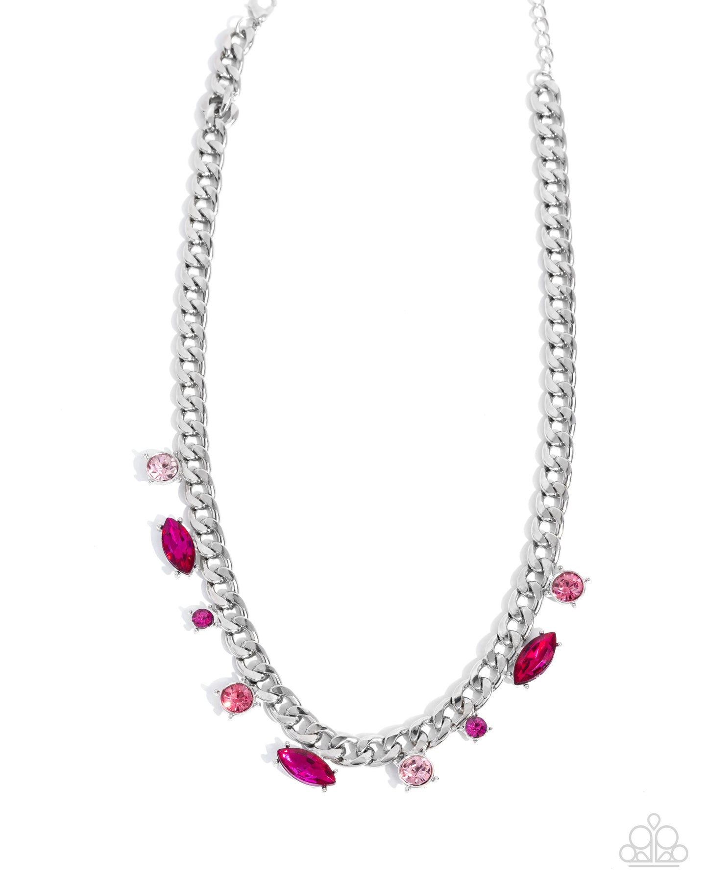 Complete Look - "Captivating Chic - Pink" Necklace & "Captivating Chance - Pink" Clasp Bracelet - Paparazzi Accessories